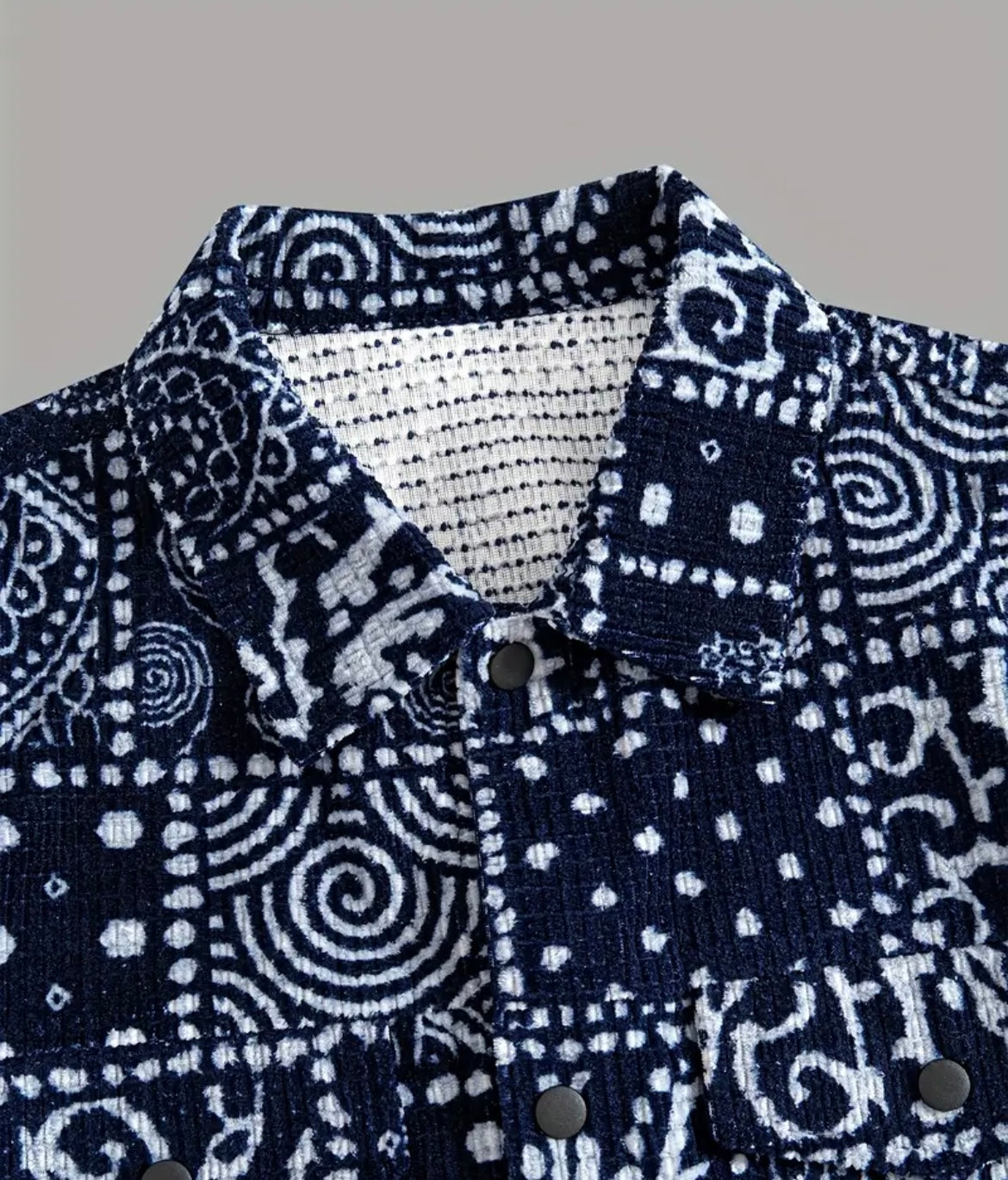 Veste Patchwork Bandana Bleu Marine