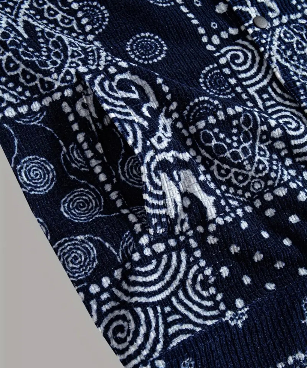 Veste Patchwork Bandana Bleu Marine