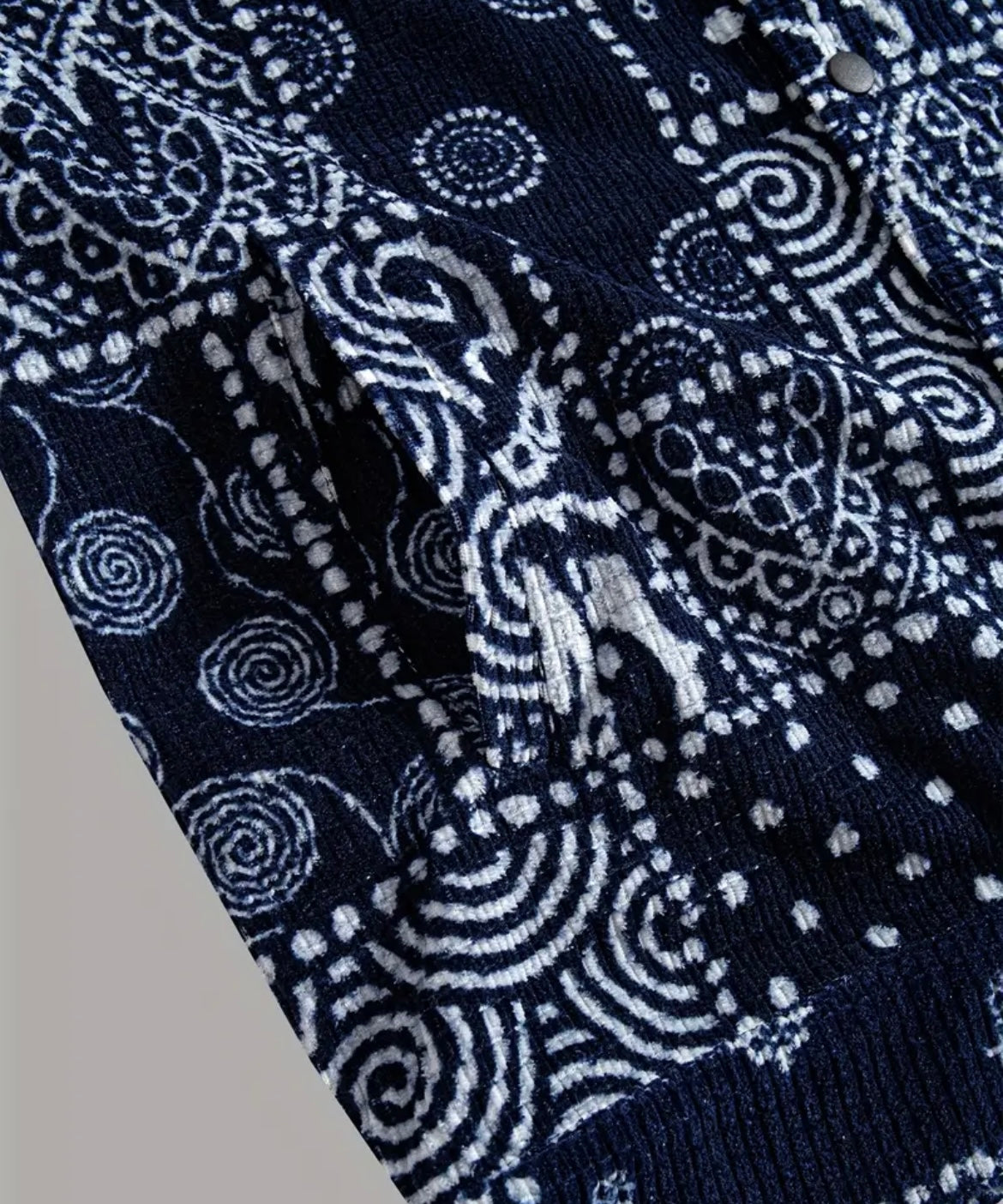 Veste Patchwork Bandana Bleu Marine