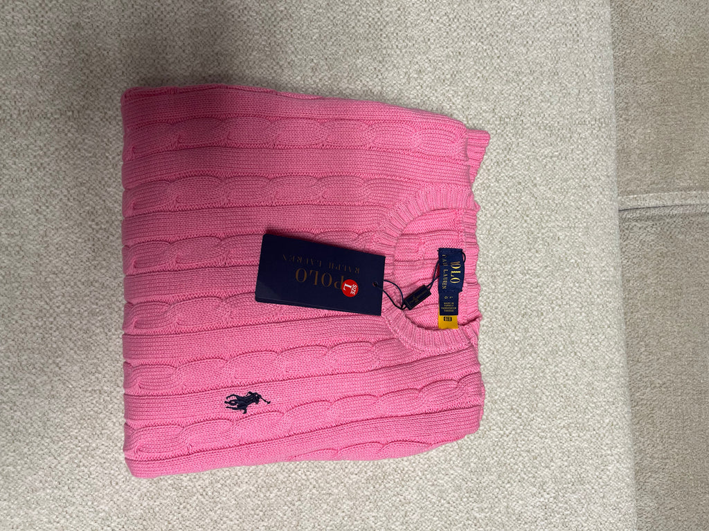 Les meilleurs :
1. Pull Ralph Lauren Rose Cable Knit Épais - Neuf avec étiquettes (le plus efficace pour la vente)