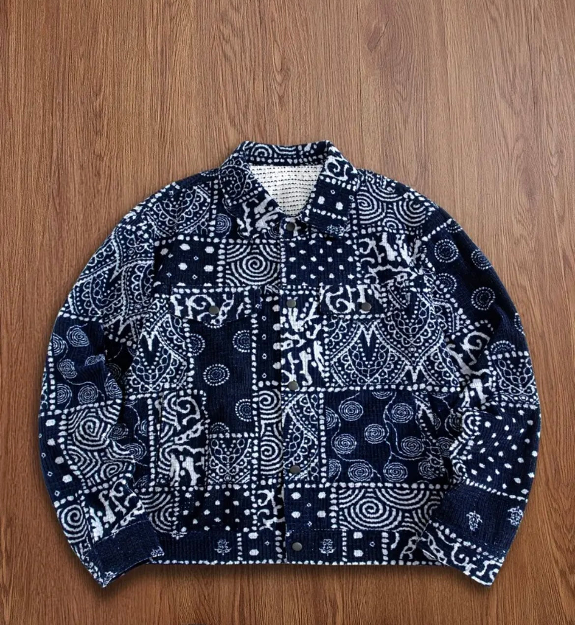 Veste Patchwork Bandana Bleu Marine