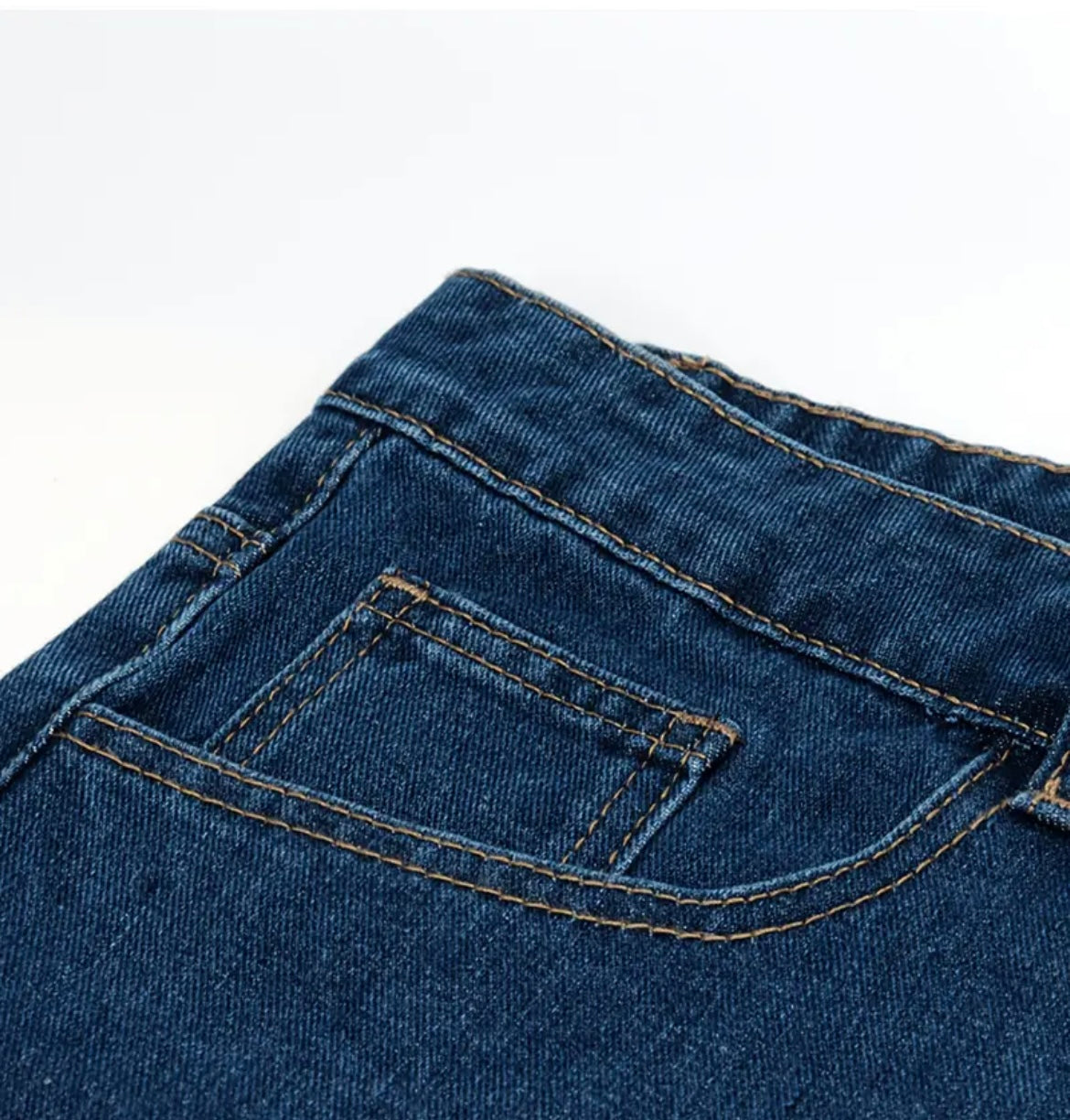 Short Denim Patchwork Bleu - Effet Upcycled