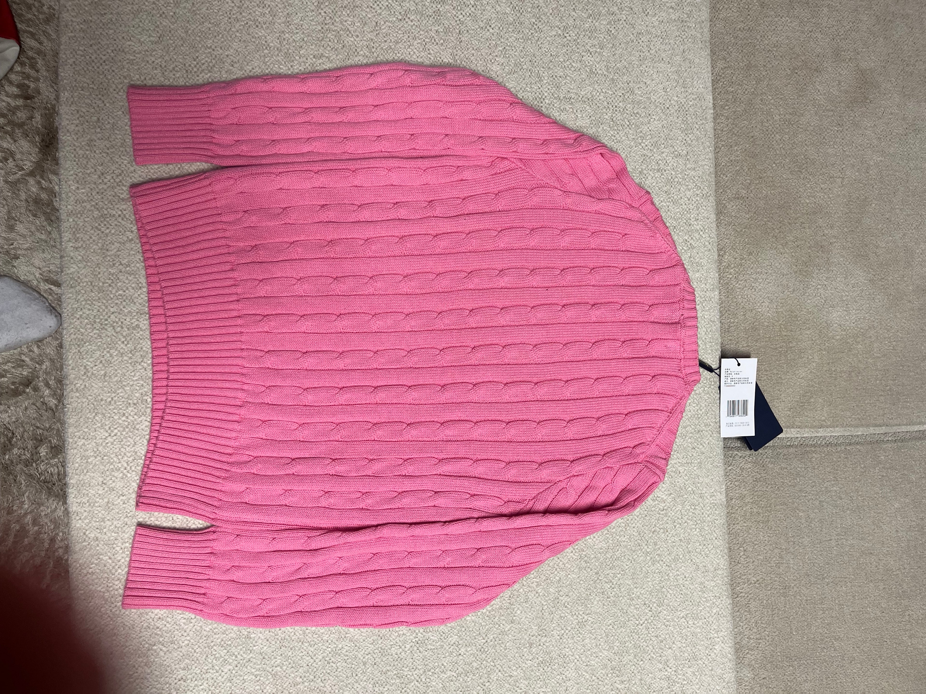 Les meilleurs :
1. Pull Ralph Lauren Rose Cable Knit Épais - Neuf avec étiquettes (le plus efficace pour la vente)