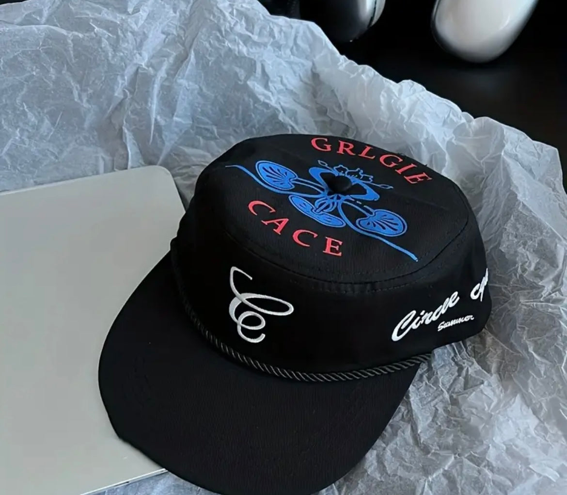 Casquette noire vintage “Grigie Cage” – style streetwear chic
