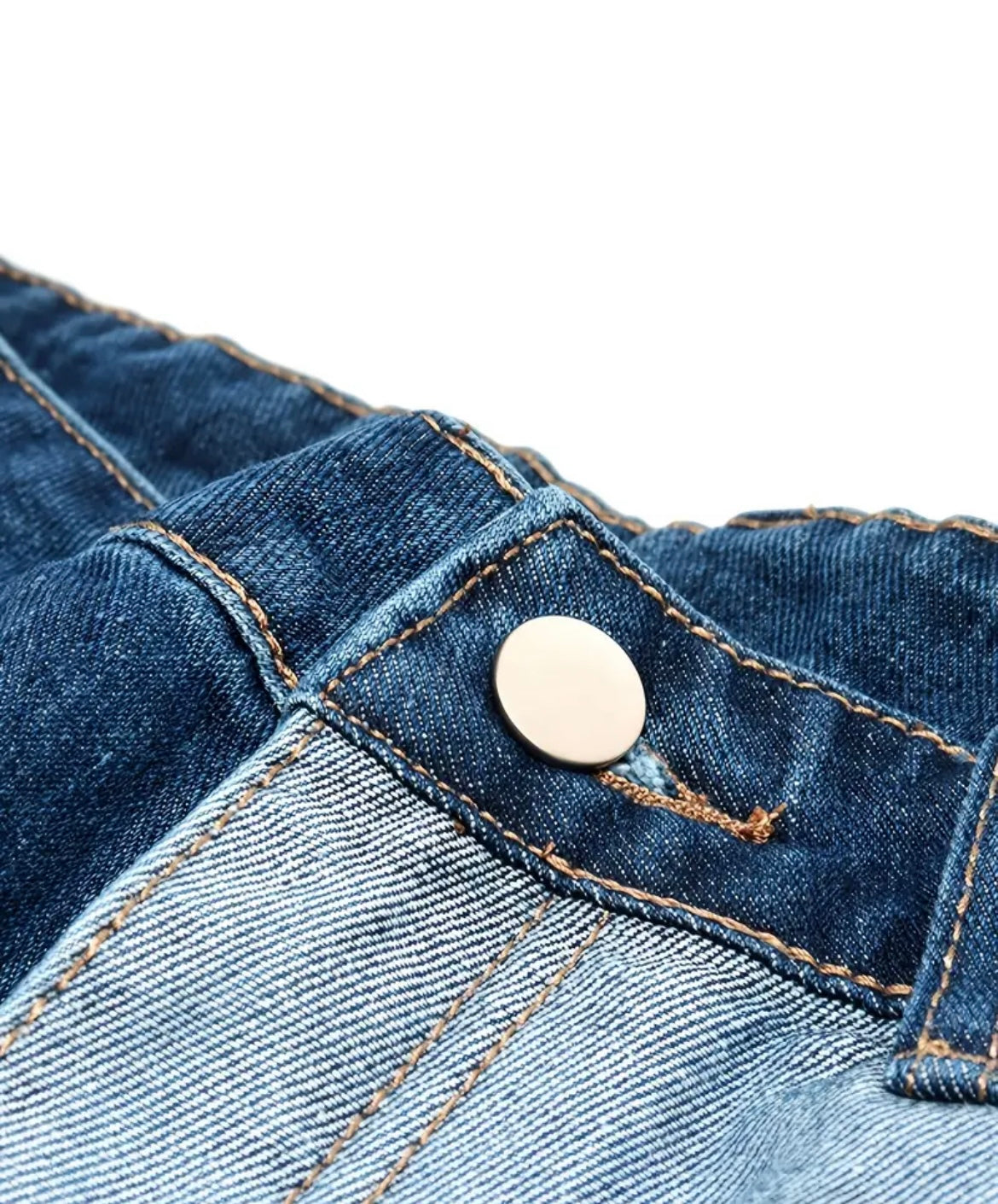 Short Denim Patchwork Bleu - Effet Upcycled