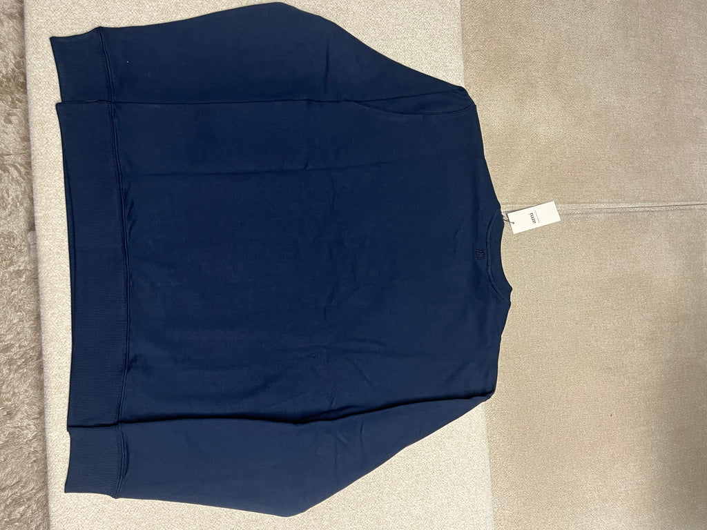 •  Pull sweat bleu navy col rond confortable
•  Sweat crewneck bleu marine effet oversize