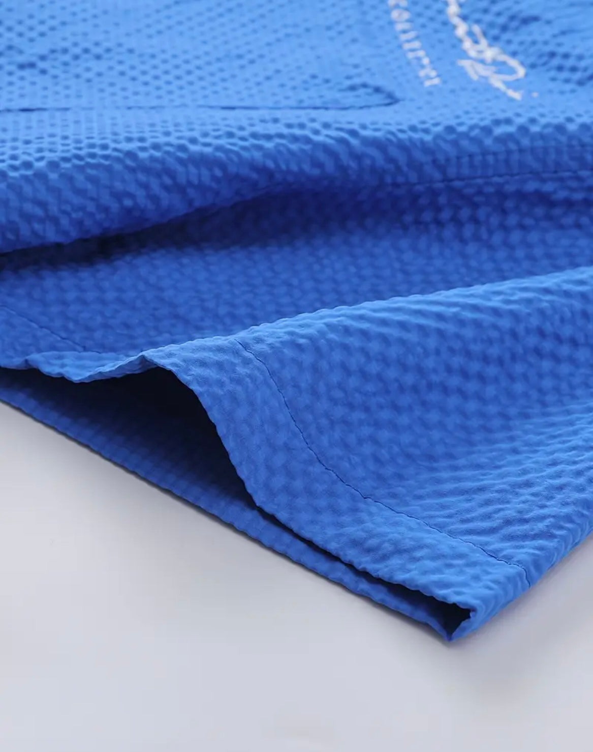 Chemise Texturée Bleu Électrique Superposée