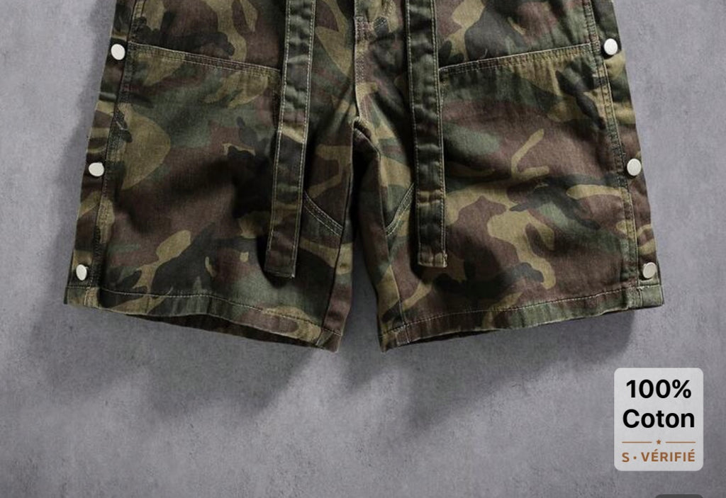 Short Cargo Camouflage Militaire - Style Utility