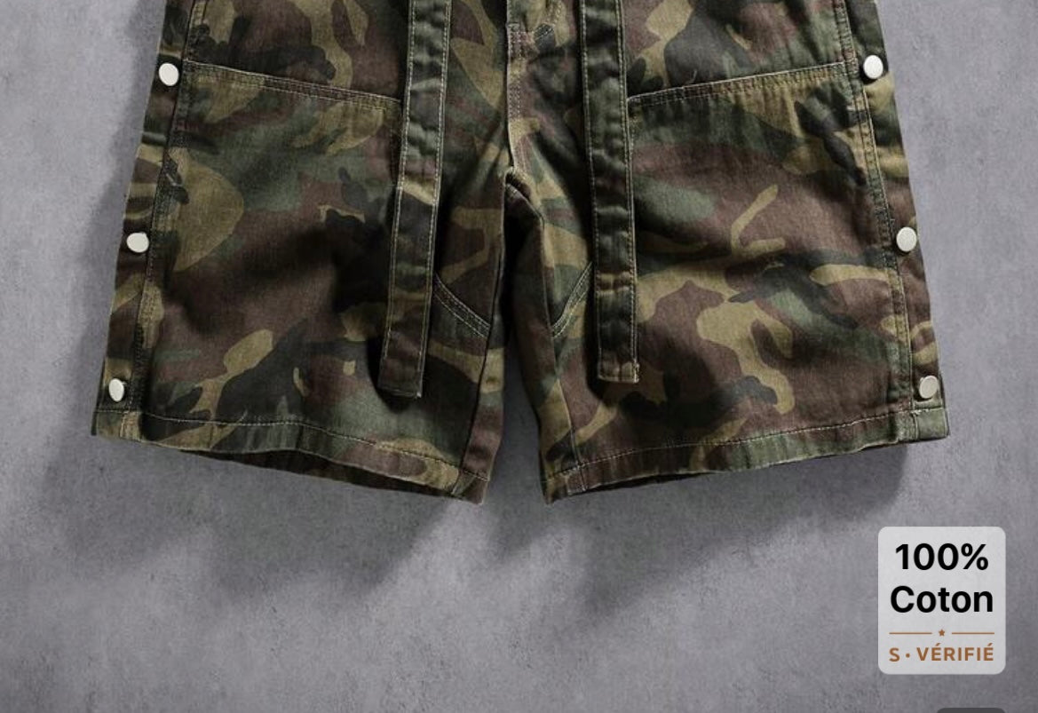 Short Cargo Camouflage Militaire - Style Utility