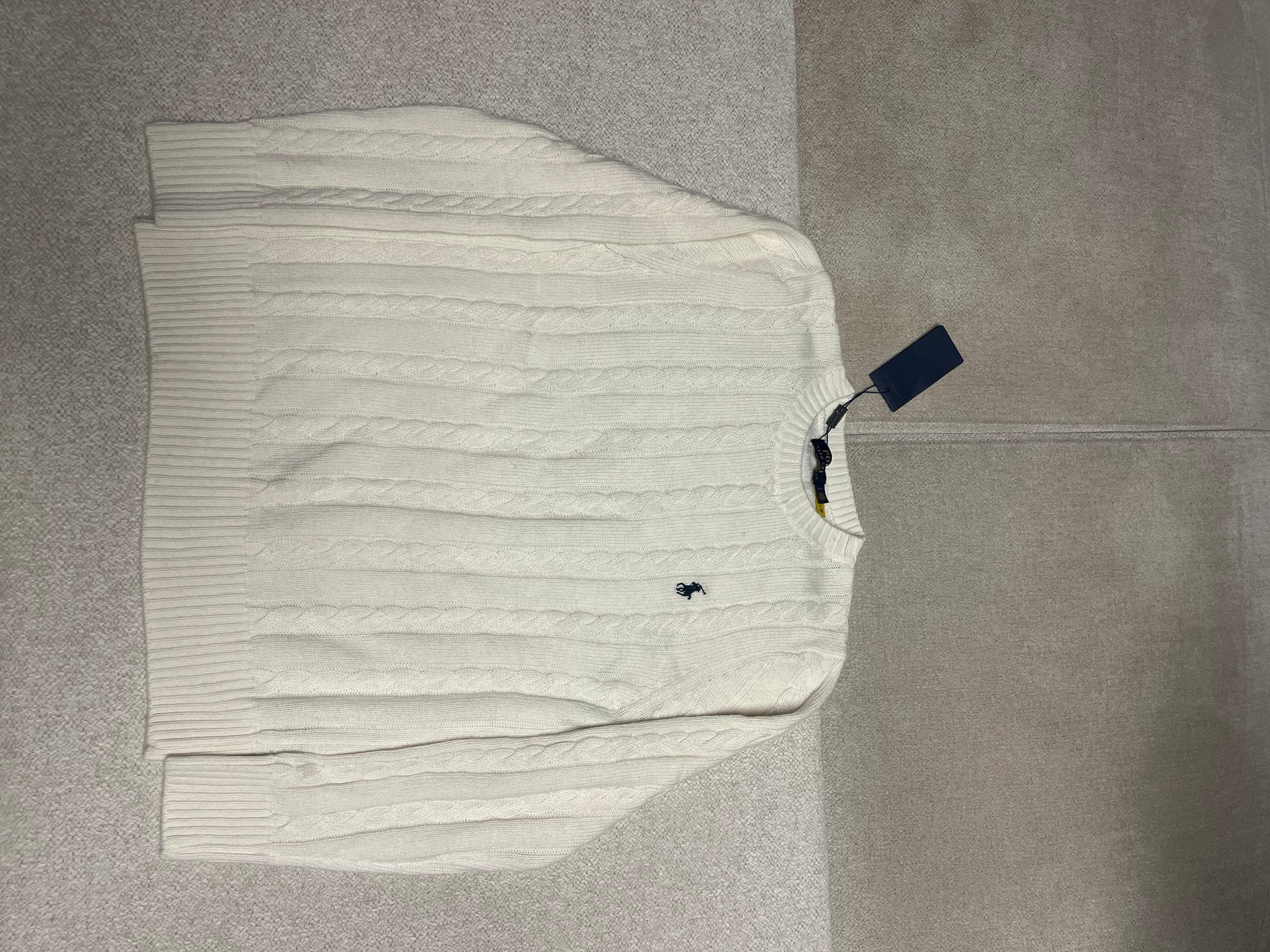 Les meilleurs (recommandés) :
1. Pull Polo Ralph Lauren Blanc Maille Torsadée - Neuf avec étiquettes